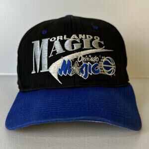 90s Vintage Orlando Magic NBA Basketball Snapback Cap Hat Black BLue One Size.